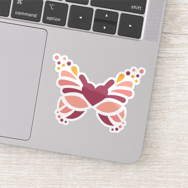 Elegant Feminine Boho Pastel Butterfly (Detail)