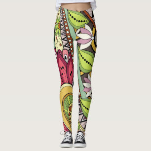 Elegant Feminine Burgundy Red Flowers And Swirl Leggings