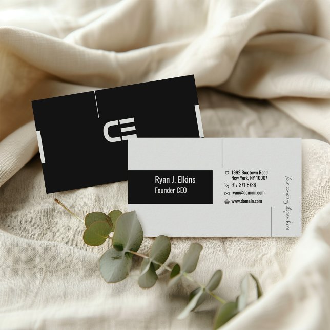 Elegant Feminine Design Founder CEO Business Card (Creator Uploaded)