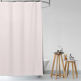 Elegant Feminine Minimalist Unicolored Blush Shower Curtain