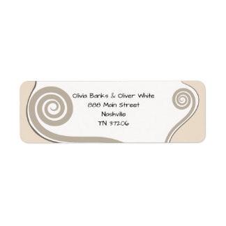 Elegant Fern Leaf Curl Swirl Wedding Address