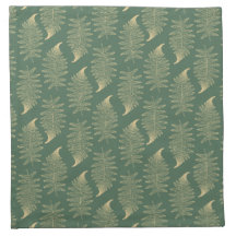 Elegant ferns light green napkin
