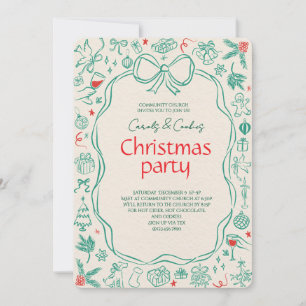 Elegant Festive Christmas Party Invitation