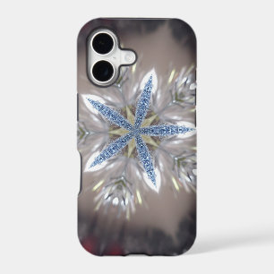 Elegant Festive Christmas Star Shiny Blue White