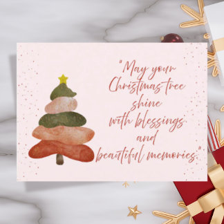 Elegant Festive Christmas Tree Holiday Postcard