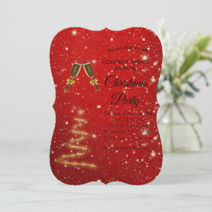 Elegant festive Christmas tree Invitation