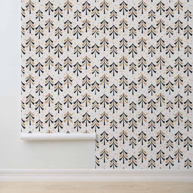 Elegant festive Christmas tree pattern Wallpaper (Application)