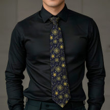 Elegant Festive Gold Accent Lux Aesthetics Necktie