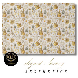 Elegant Festive New Year Lux Aesthetics Tissue Paper