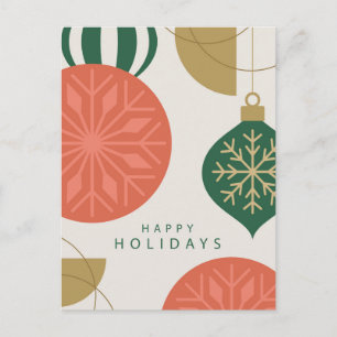 Elegant Festive Ornament Holiday Greeting Card