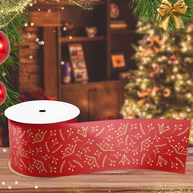 Elegant Festive Red Christmas Satin Ribbon (Creator Uploaded)