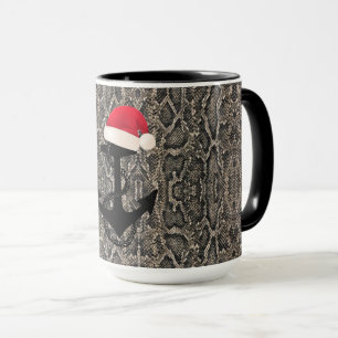 elegant festive snake skin print with ANCHOR Mug
