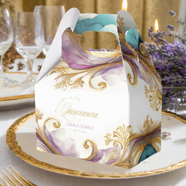 Elegant Fiesta Quinceanera Welcome ID1029 Favour Box (Creator Uploaded)