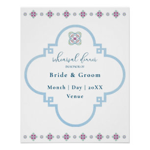 Elegant Fiesta Rehearsal Dinner Poster