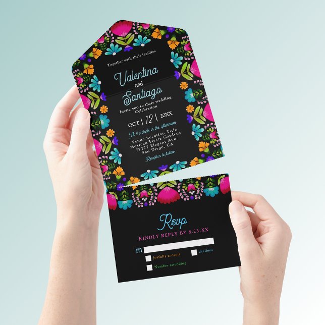 Elegant fiesta wedding All In One Invitation (Creator Uploaded)