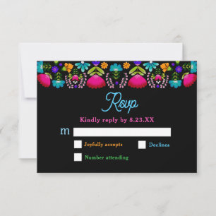 Elegant fiesta wedding rsvp
