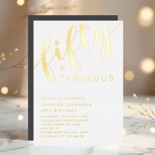 Elegant Fifty And Fabulous 50th Birthday