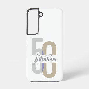Elegant Fifty & Fabulous 50th Birthday Samsung Galaxy Case