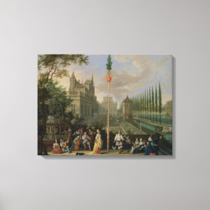 Elegant figures canvas print