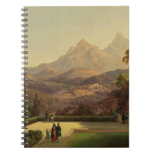 Elegant Figures Conversing on a Terrace, Sintra, P Spiral Notebook