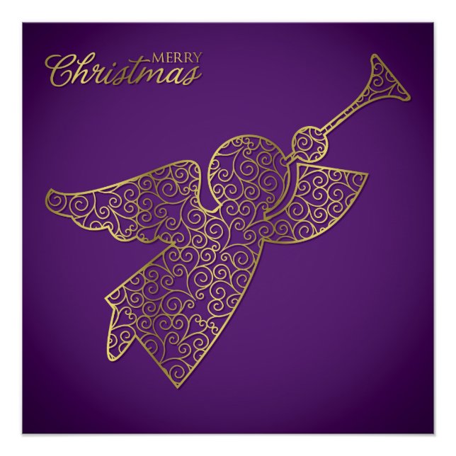 Elegant filigree angel poster (Front)