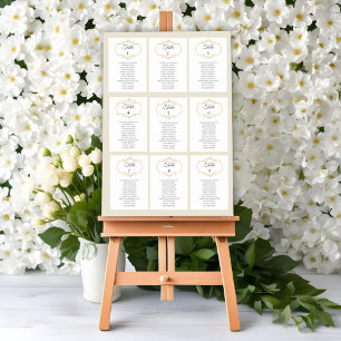 Elegant Filigree Wedding Table Seating Chart Card