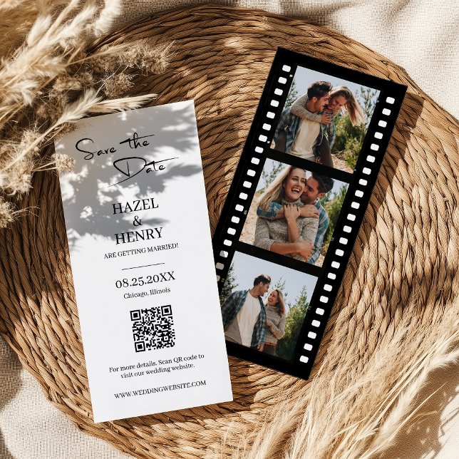 Elegant Film Strip Photo Booth Bookmark Save The Date (Creator Uploaded)
