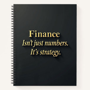 Elegant Finance Strategy Quote Professional Gold Notebook