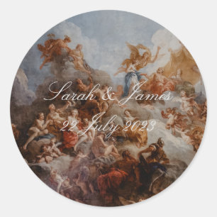 Elegant Fine Art Vintage Wedding Sticker 