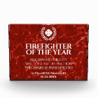 Elegant Firefighter of the Year Red Marble Award