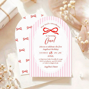 Elegant First Birthday Invitation. Invitation