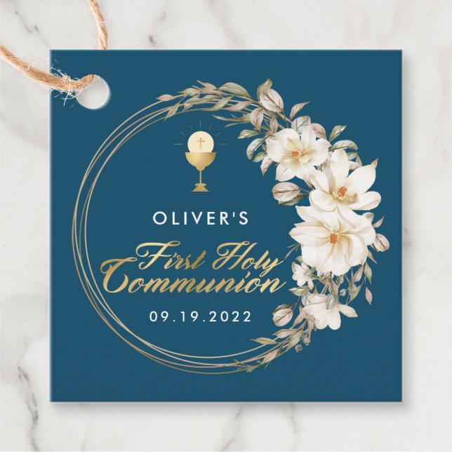Elegant First Holy Communion Favour Tags (Front)