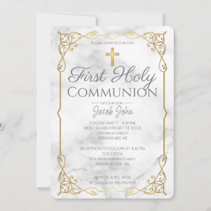 Elegant First Holy Communion Invitation