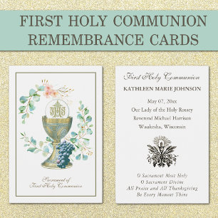 Elegant First Holy Communion Remembrance Holy 