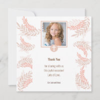 Elegant First Holy Communion Thank you card