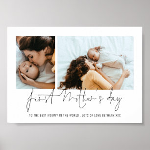 Elegant First Mothers Day 2 Photos Script  Poster