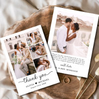 Elegant Five Photo Collage Script Wedding