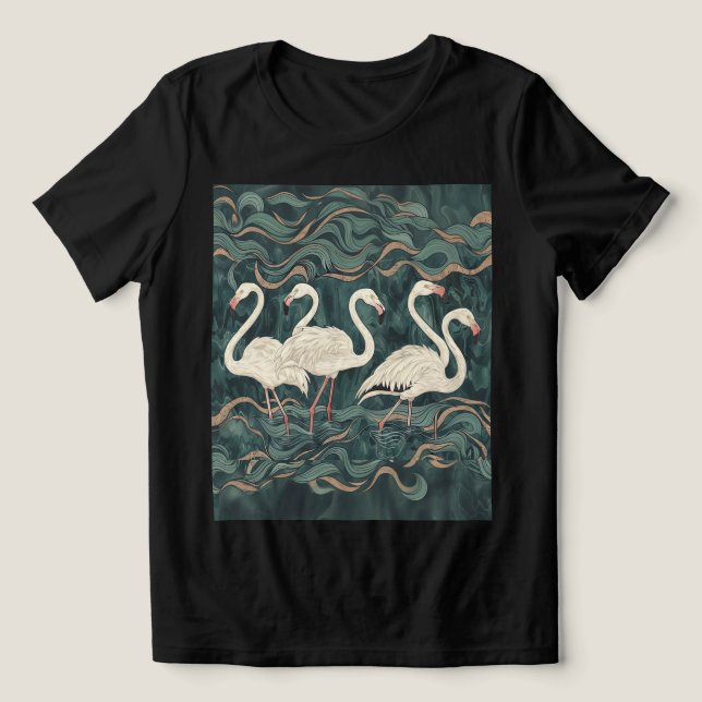 Elegant Flamingo T-shirt Tri-Blend Shirt (Design Front)
