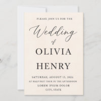 Elegant Flat Wedding Invitation – 5x7 Inch