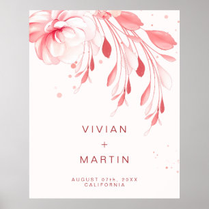 Elegant Flawless Sakura Blossom Wedding Poster