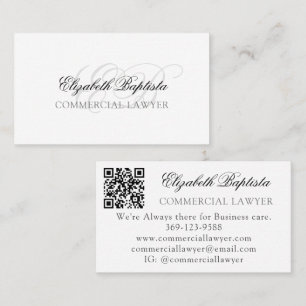 Elegant Flemish Monogram QR code Business Card