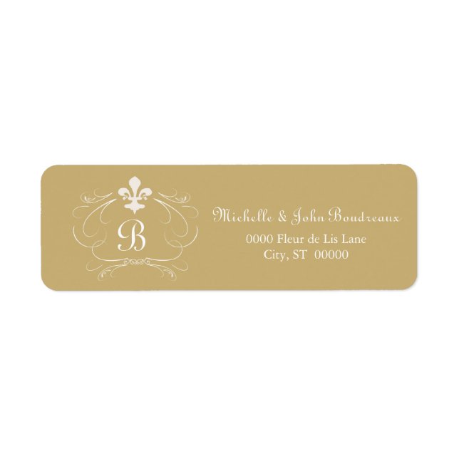 Elegant Fleur de Lis Monogram (Front)