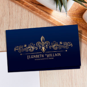 Elegant Fleur-de-lis Ornament  Business Card