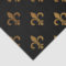 elegant Fleur De Lis pattern black gold party wrap