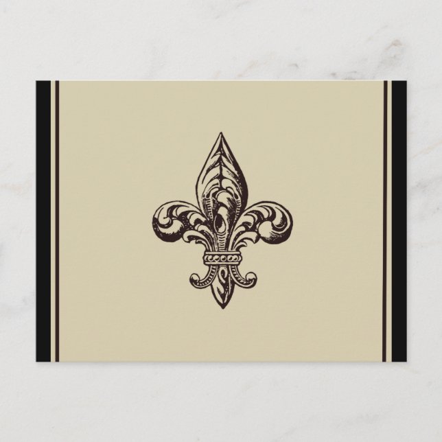 Elegant Fleur de lis Postcard (Front)
