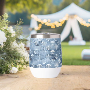 Elegant Fleur-de-Lis - Vintage Blue French