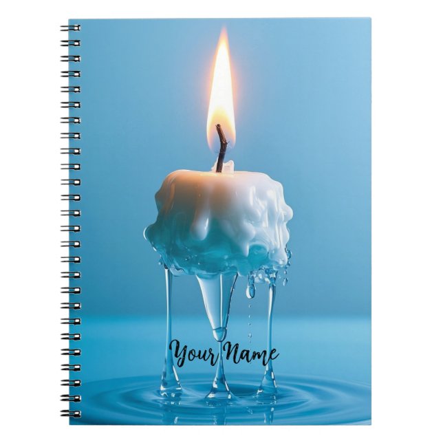 Elegant Floating Candle  Notebook (Front)