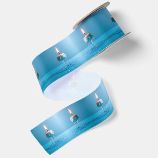 Elegant Floating Candle Satin Ribbon