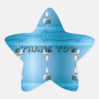 Elegant Floating Candle Star Sticker