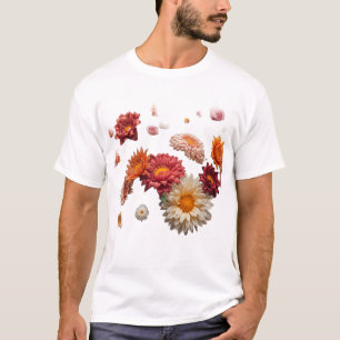 Elegant Floating Wildflower Bouquet T-Shirt